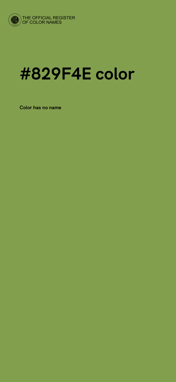 #829F4E color image