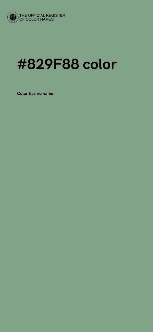 #829F88 color image