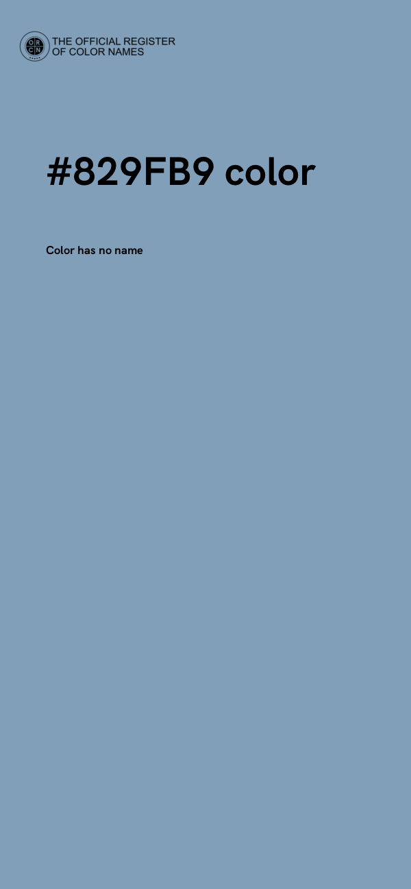 #829FB9 color image