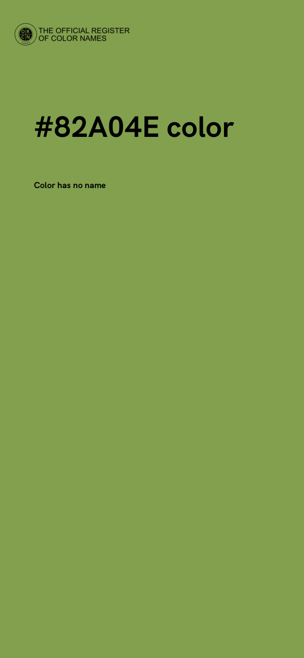 #82A04E color image