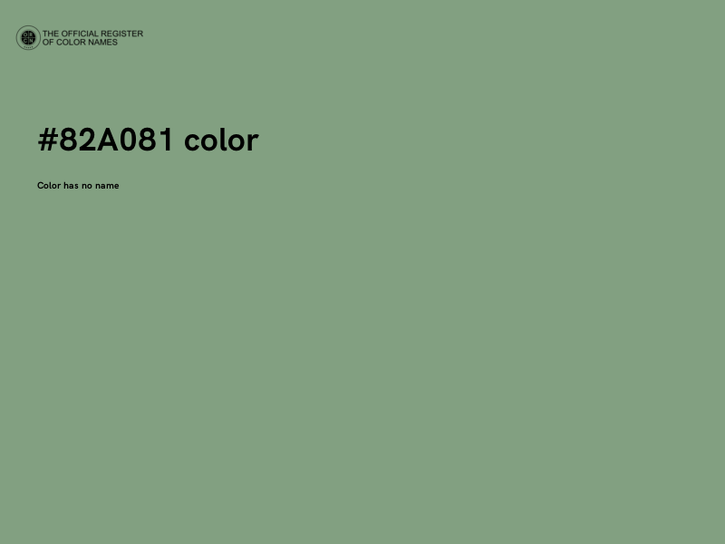 #82A081 color image