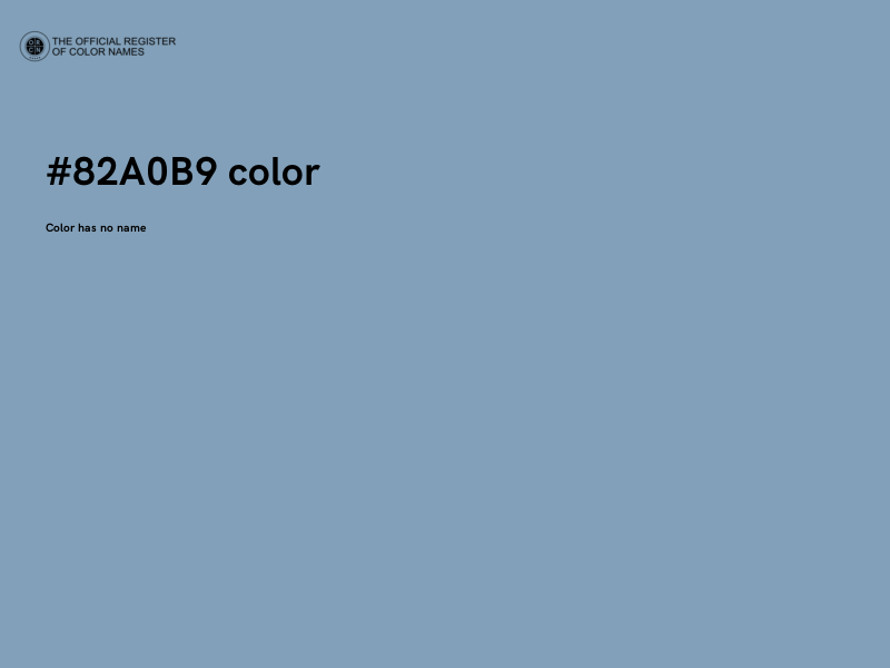 #82A0B9 color image