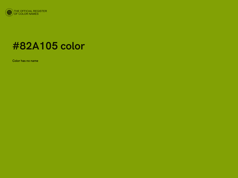 #82A105 color image