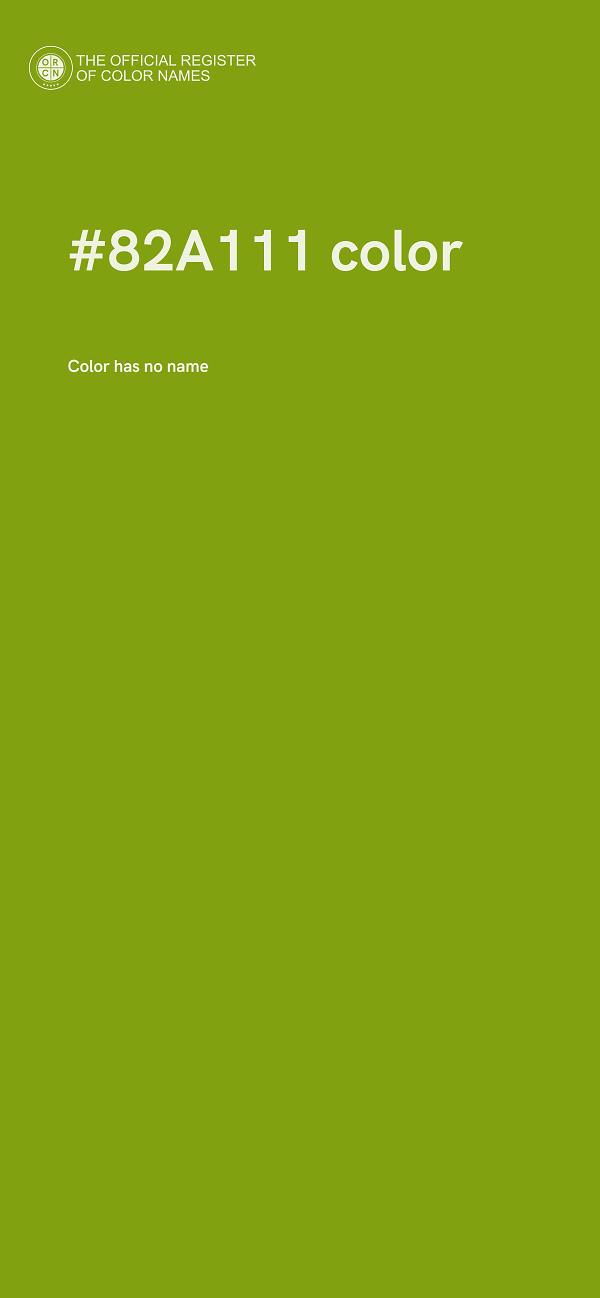 #82A111 color image