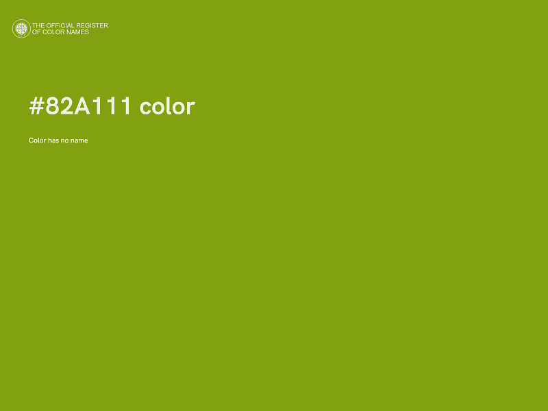 #82A111 color image