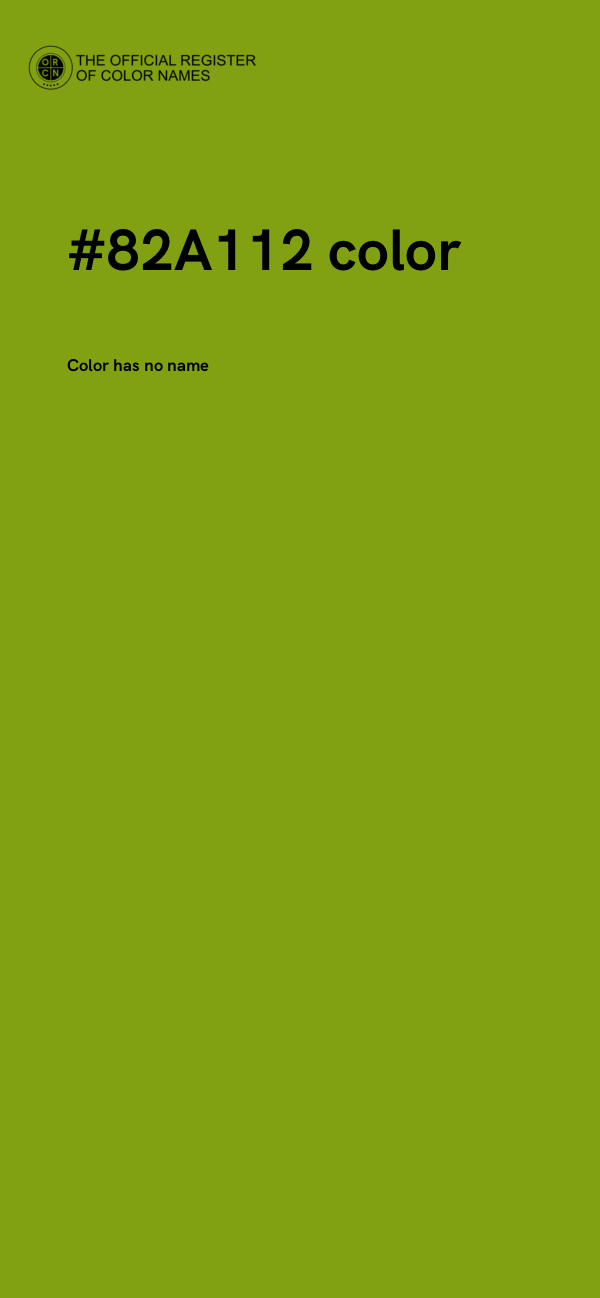 #82A112 color image