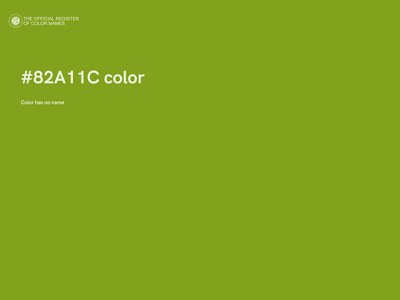 #82A11C color image