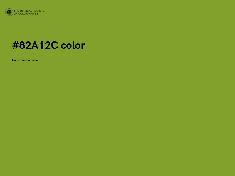 #82A12C color image