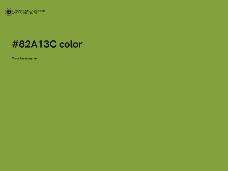 #82A13C color image