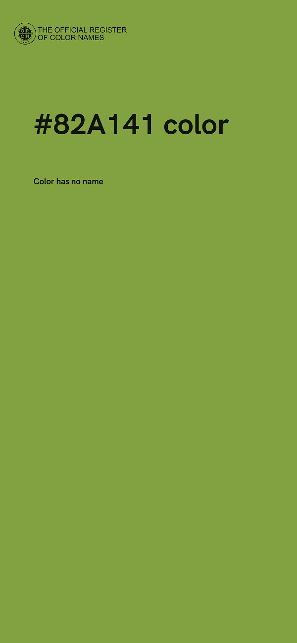 #82A141 color image