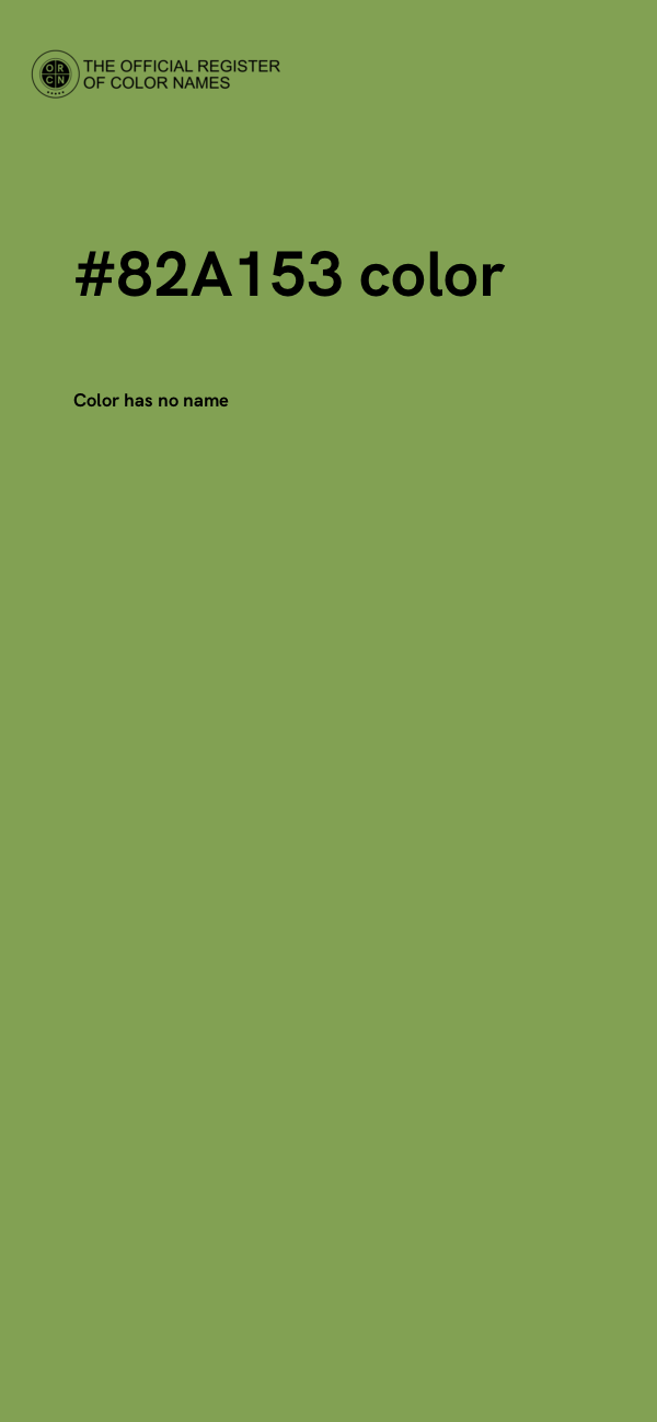 #82A153 color image