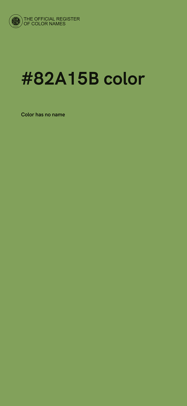 #82A15B color image