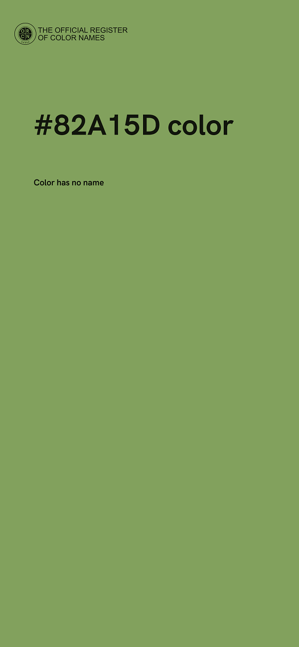 #82A15D color image