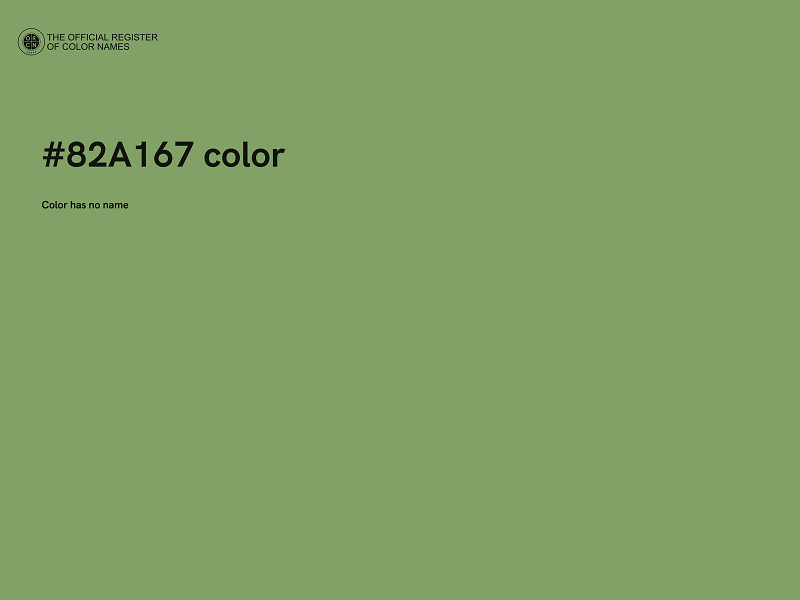 #82A167 color image