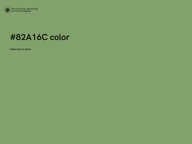 #82A16C color image