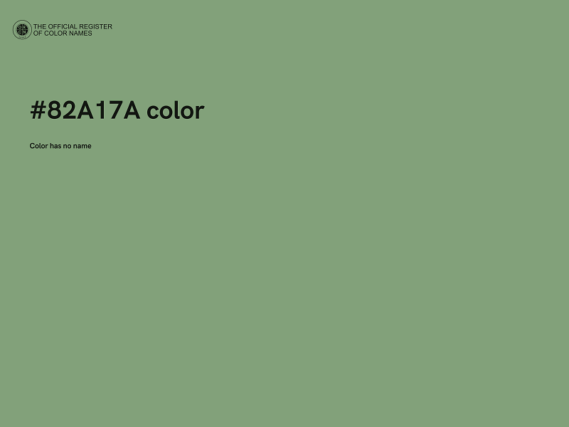 #82A17A color image