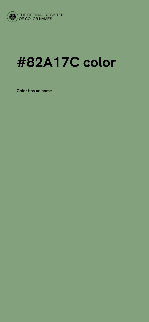 #82A17C color image