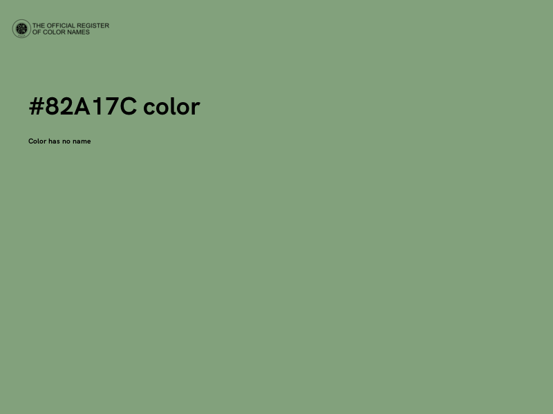 #82A17C color image