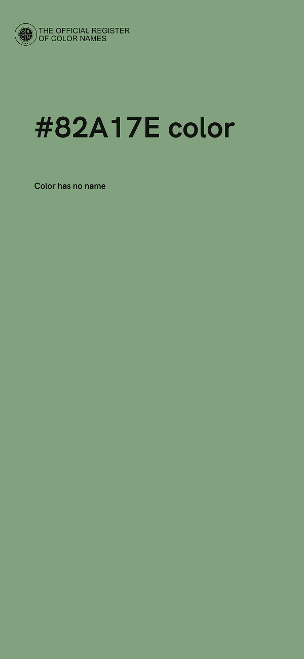 #82A17E color image