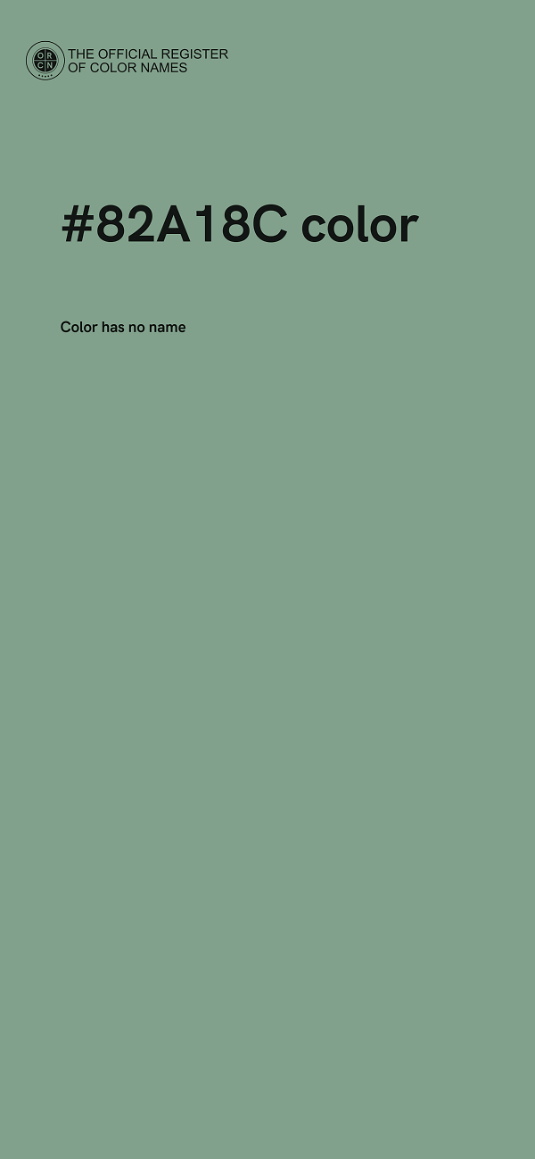 #82A18C color image