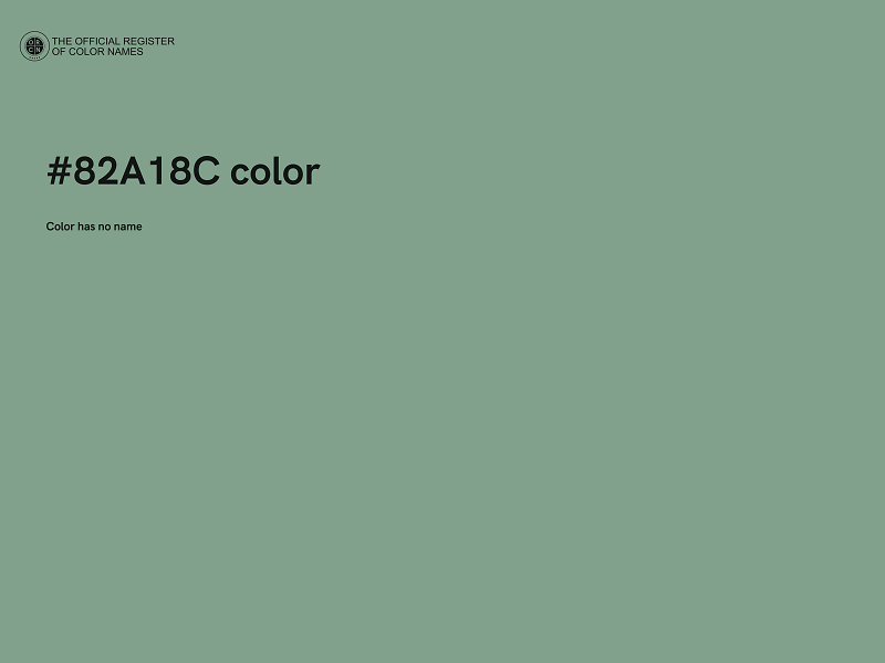 #82A18C color image