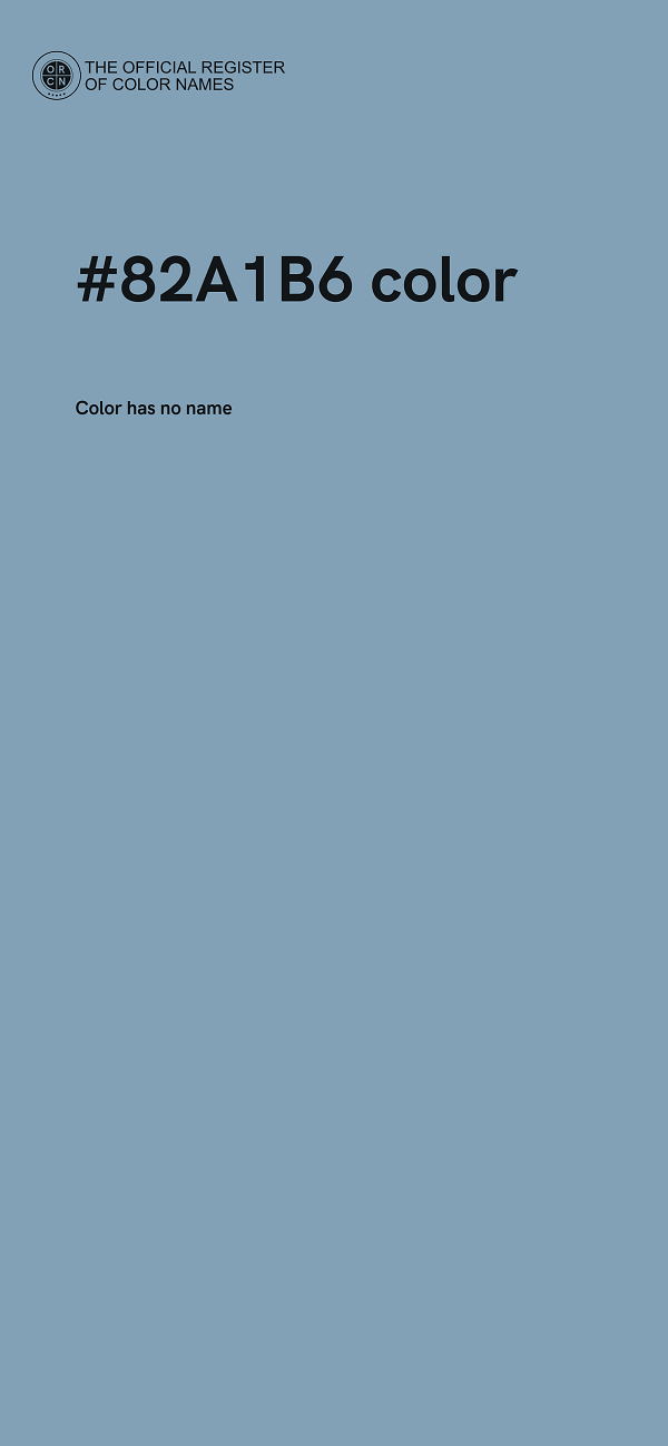 #82A1B6 color image