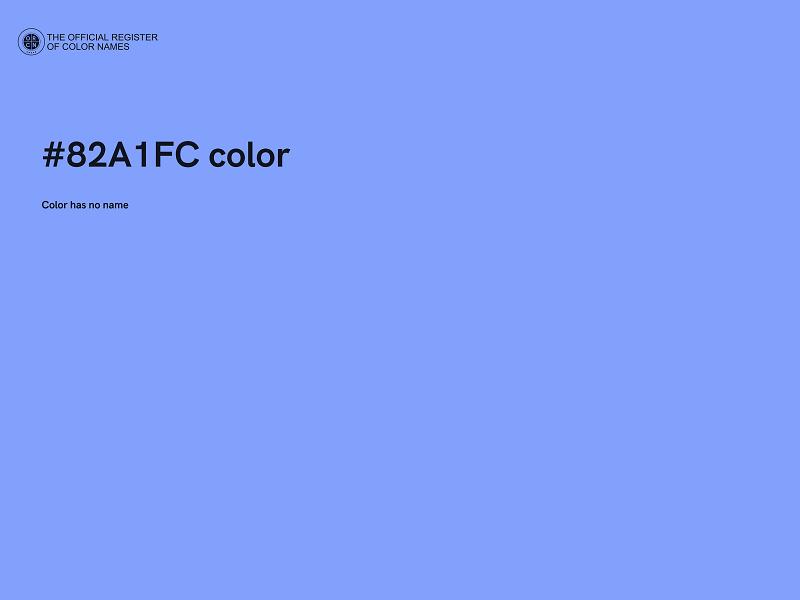 #82A1FC color image