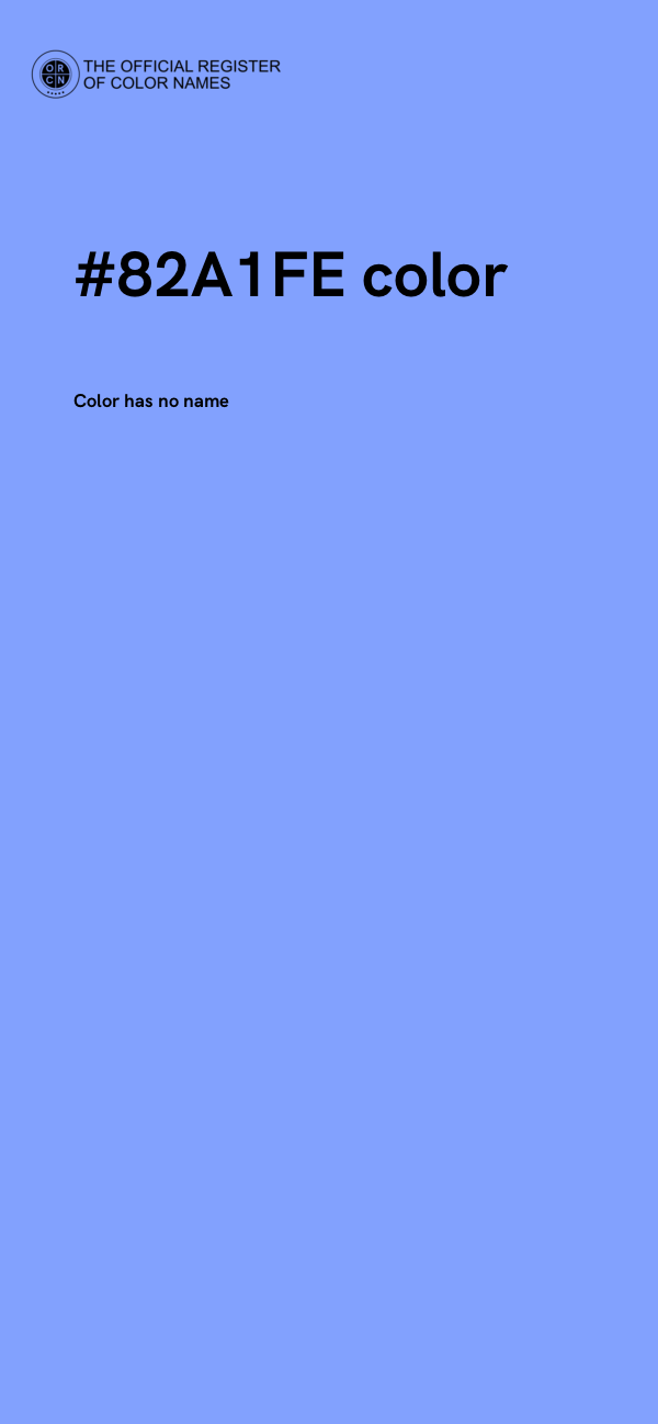 #82A1FE color image