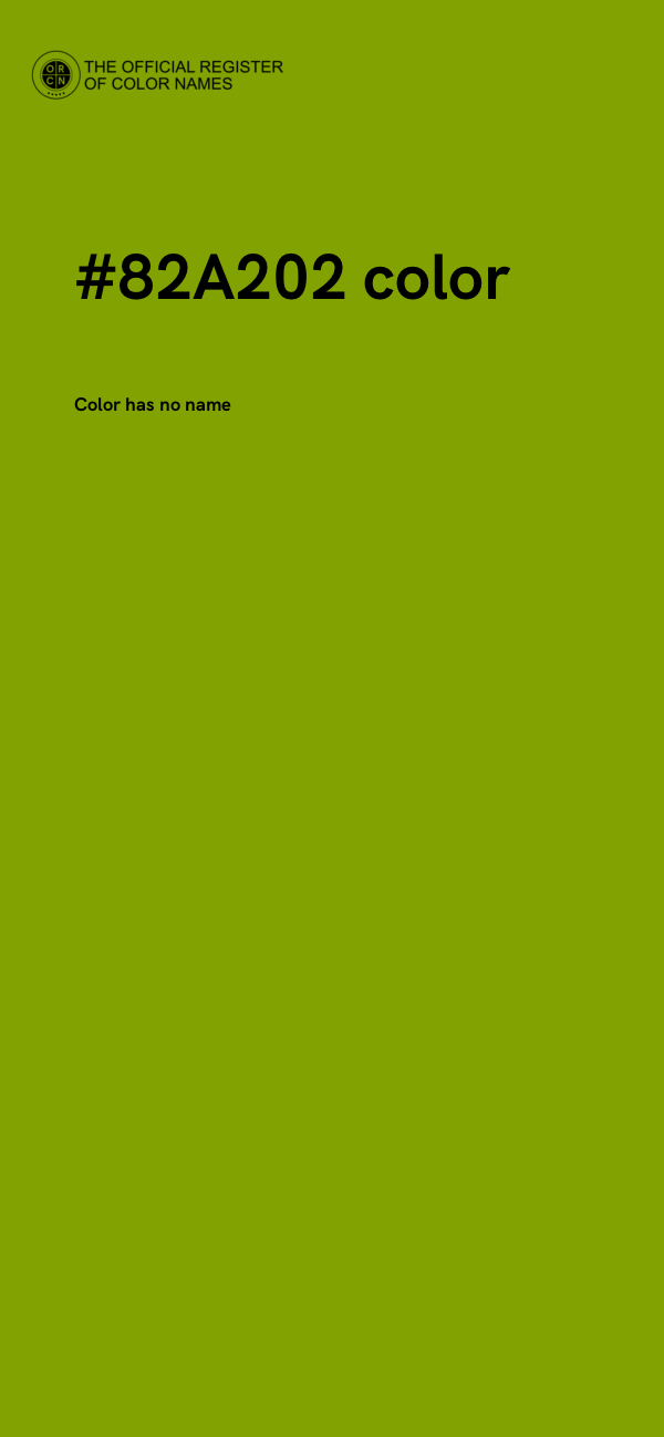 #82A202 color image