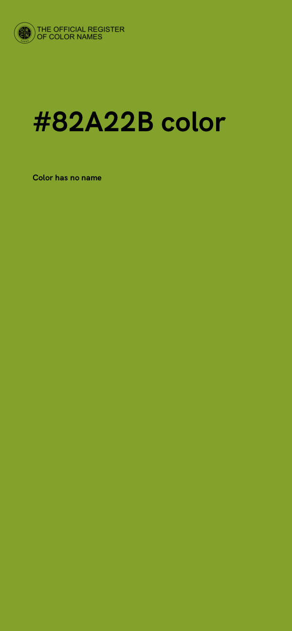 #82A22B color image