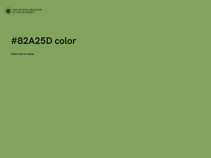 #82A25D color image