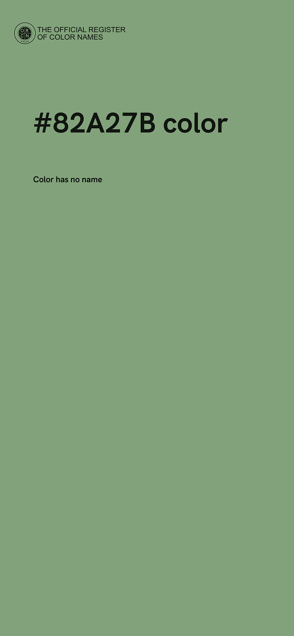 #82A27B color image