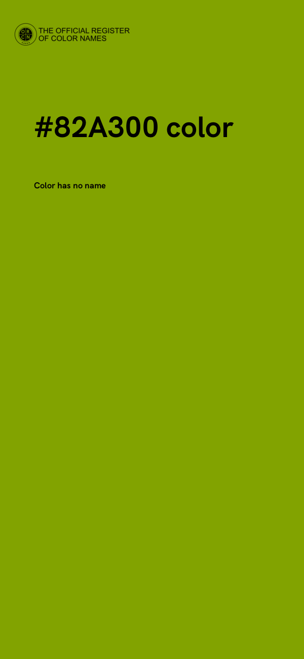#82A300 color image