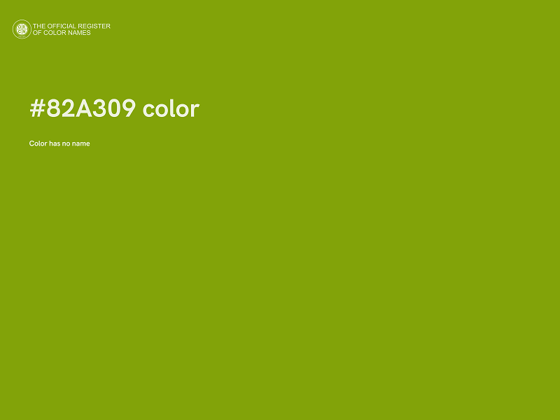 #82A309 color image