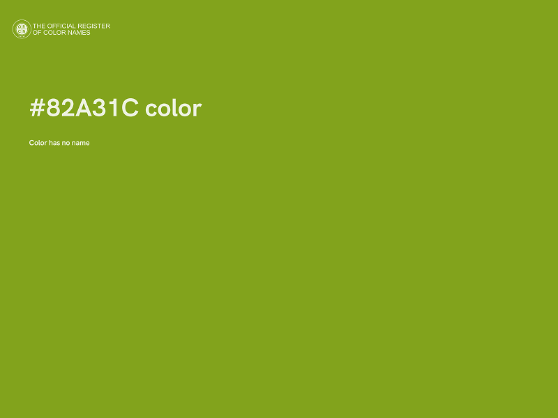 #82A31C color image