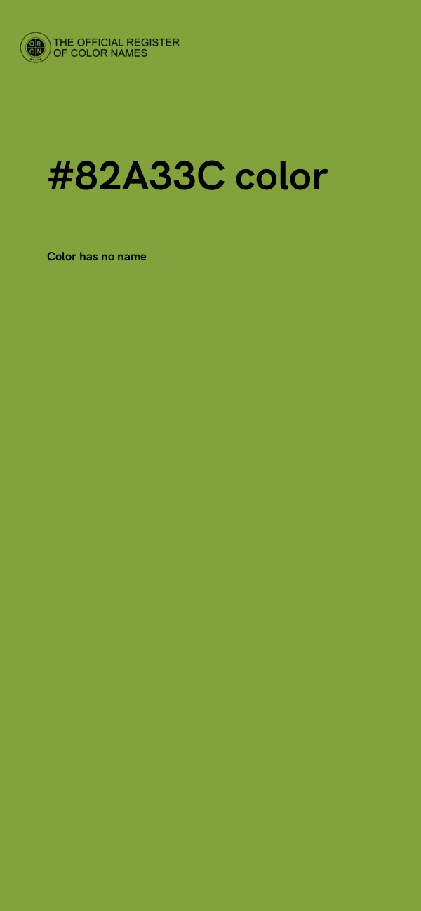 #82A33C color image