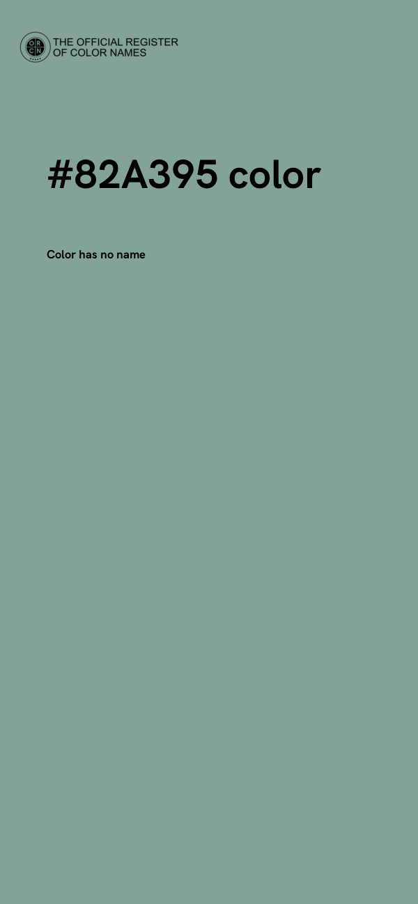 #82A395 color image