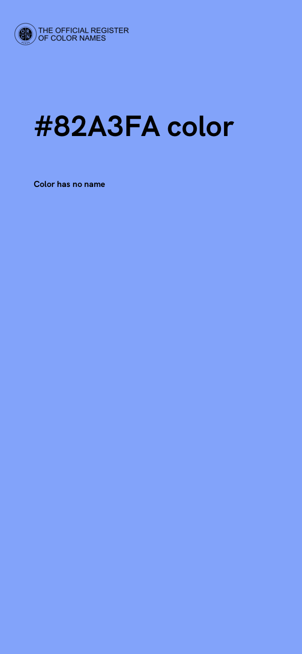 #82A3FA color image