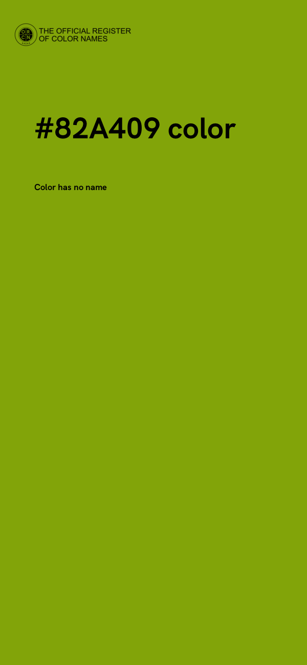 #82A409 color image