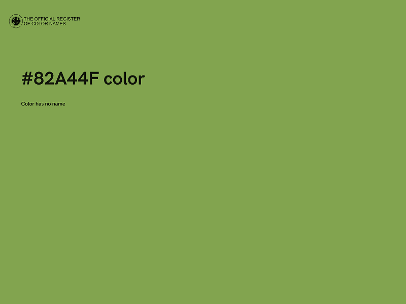 #82A44F color image