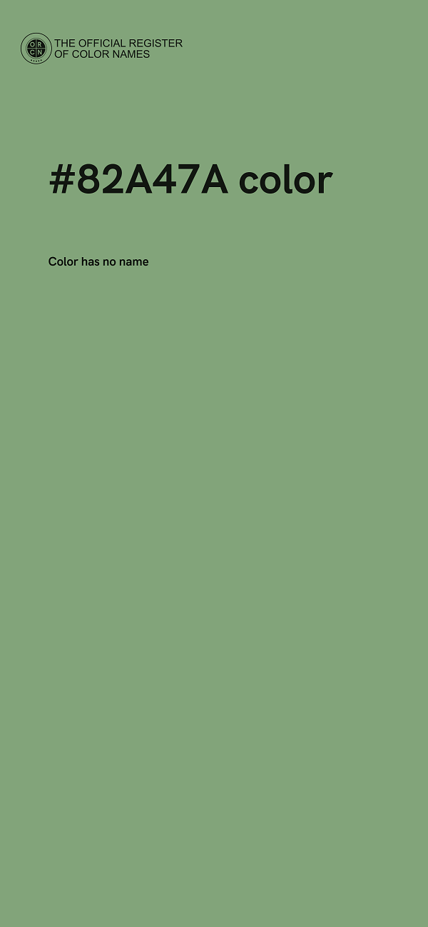 #82A47A color image