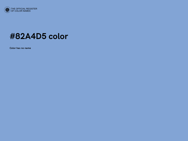 #82A4D5 color image