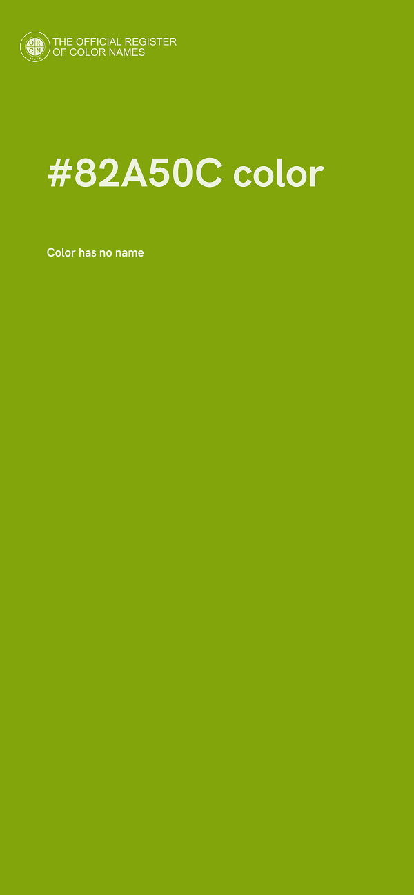 #82A50C color image