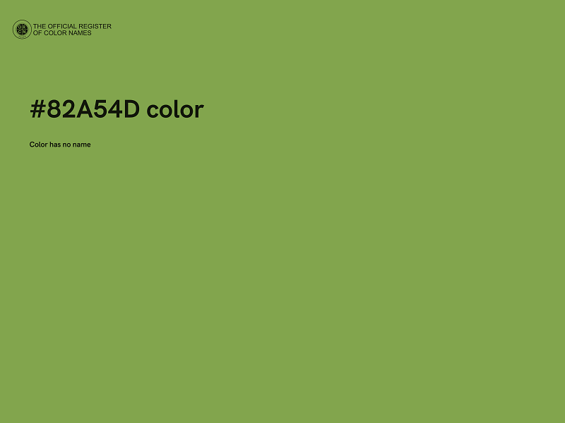 #82A54D color image