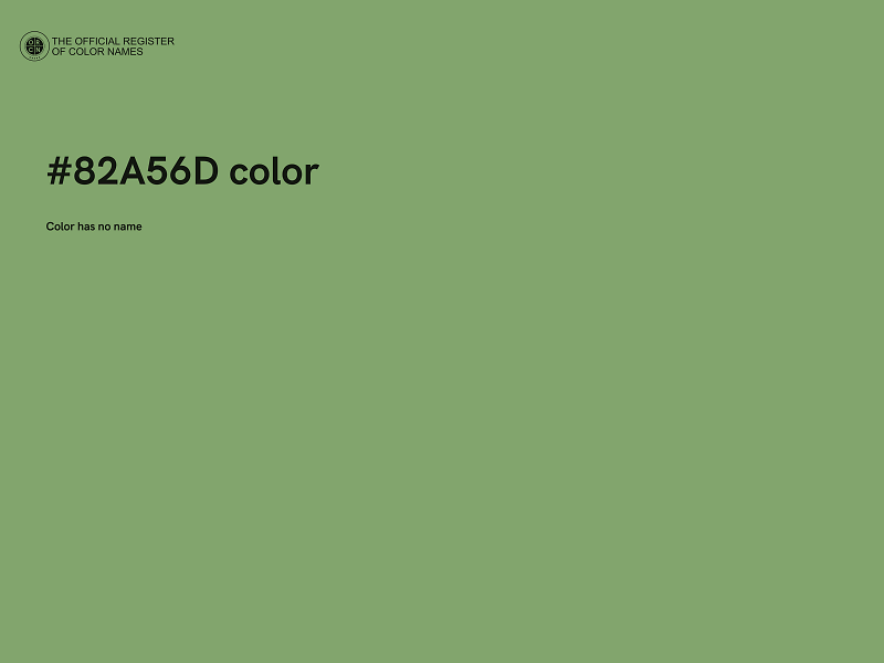 #82A56D color image