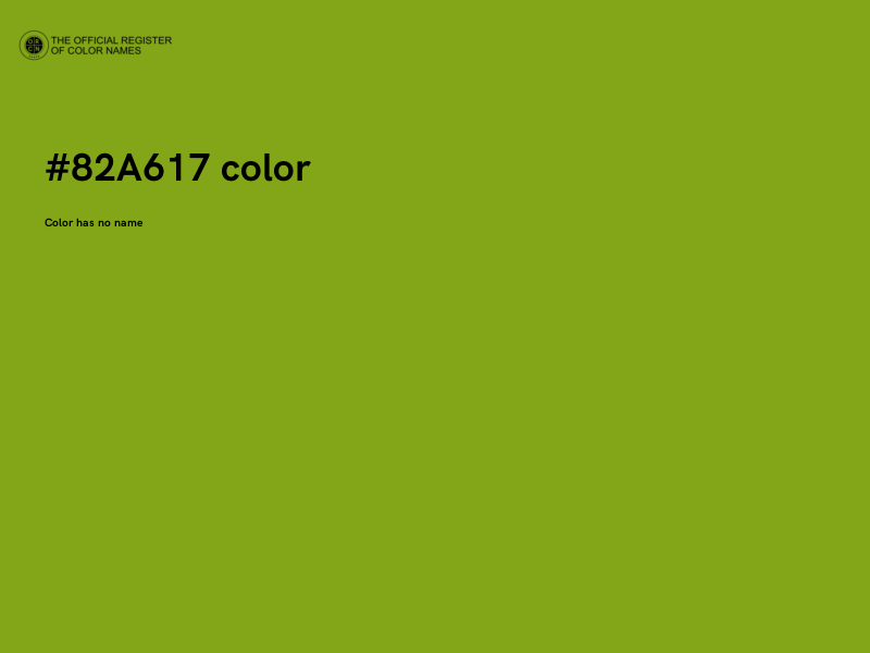 #82A617 color image