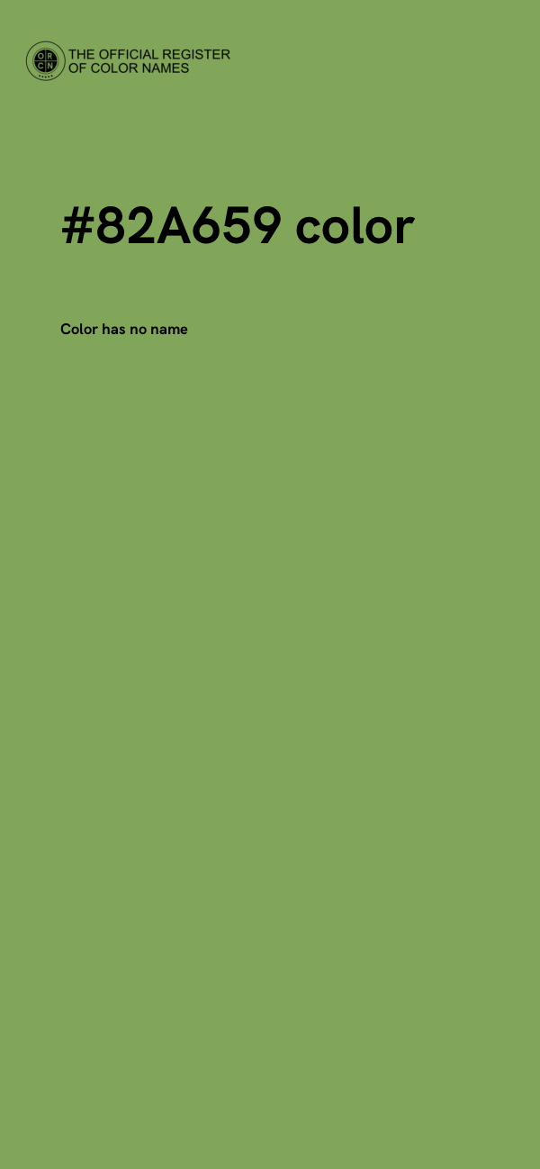 #82A659 color image