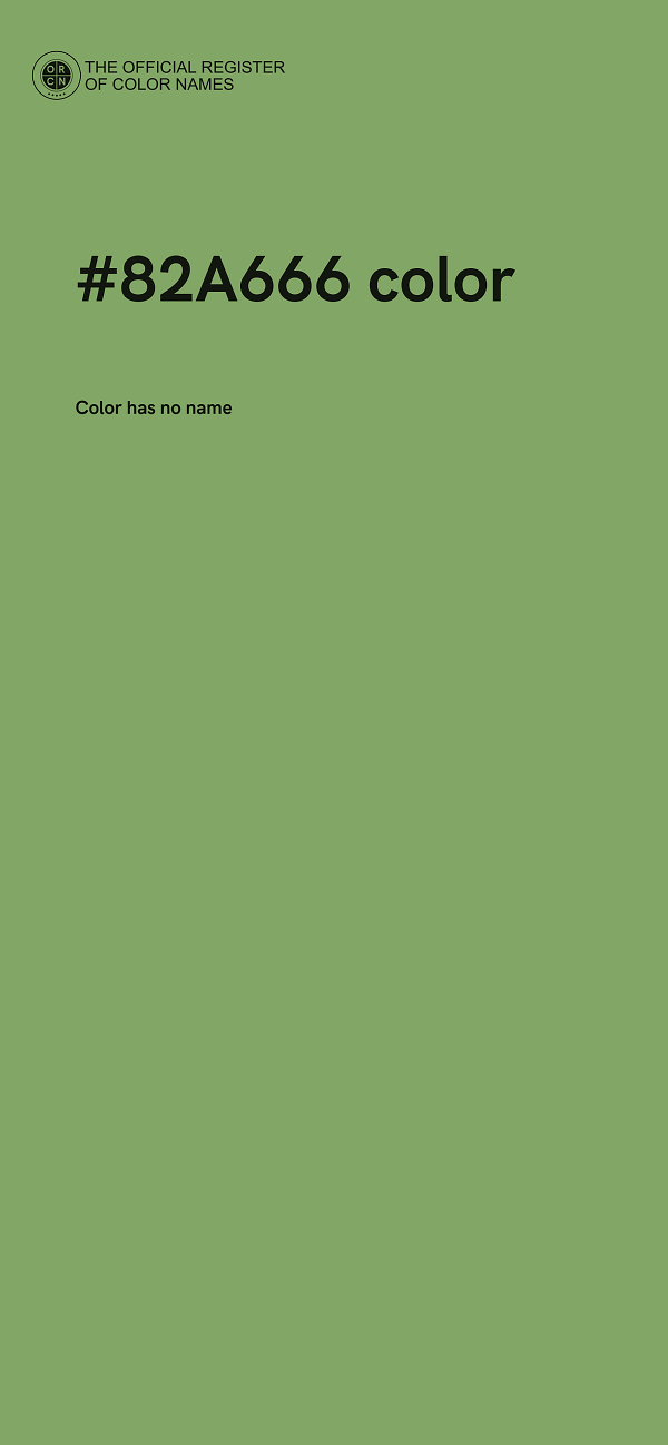 #82A666 color image
