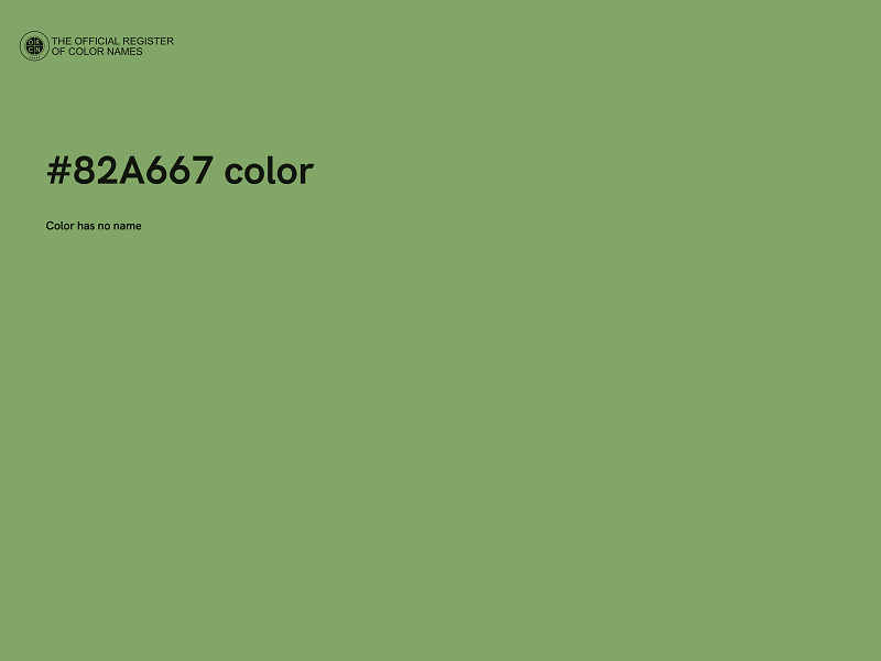 #82A667 color image