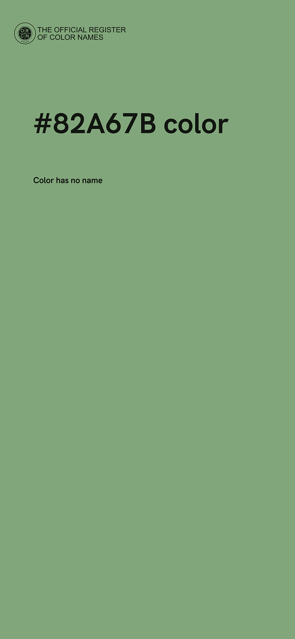 #82A67B color image